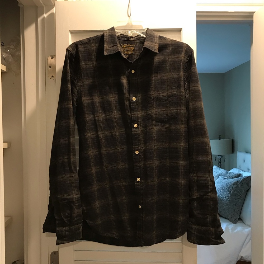 Men’s lucky brand plaid shirt